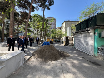 Mirəli Qaşqay küçəsi 24 saylı ünvanda abadlıq-quruculuq işlərinə başlanılıb.