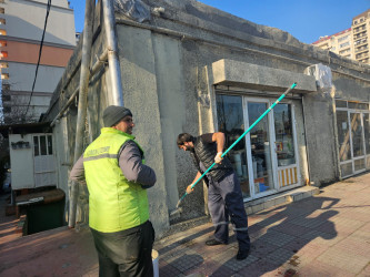 Nəsimi rayonunda abadlıq və quruculuq işləri davam etdirilir.