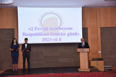 Nəsimi rayonunda “2 fevral – Gənclər günü” münasibətilə “Ulu Öndər, sonsuzadək gəncliyin qəlbindədir”  adlı  bayram tədbiri keçirilib.