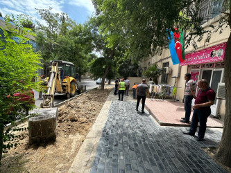 Şəhid Aslanov Nurəddin Ağarəfi oğlunun ailəsinin yaşadığı ünvanda abadlıq işləri aparılıb.