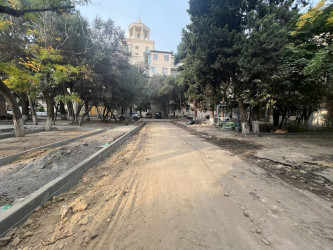 Bakıxanov 42 saylı ünvanda abadlıq-quruculuq işləri davam edir.