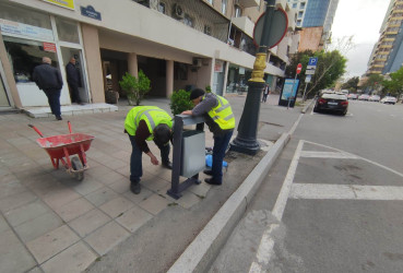 Nəsimi rayonunda abadlıq və cari təmir işləri davam etdirilir.