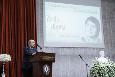 Nəsimi rayonunda görkəmli oftalmoloq alim, akademik Zərifə xanım Əliyevanın anadan olmasının 99-cu ildönümü ilə əlaqədar “Ağrıyan gözlərə şəfadır əlin” adlı tədbir keçirildi.