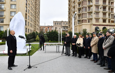 Azərbaycan Respublikasının  Prezidenti İlham Əliyev Bakıda görkəmli bəstəkar Tofiq Quliyevin abidəsinin açılışında iştirak edib.