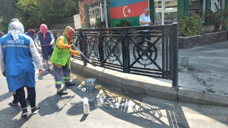 Nəsimi rayonunda növbəti sanitar təmizlik işləri aparıldı.