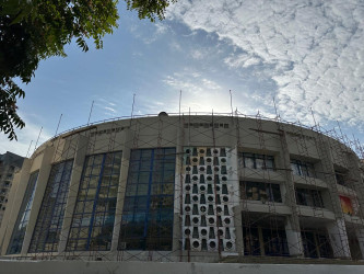 Bakı Dövlət Sirkinin fasadında əsaslı təmir-bərpa işlərinə başlanılıb