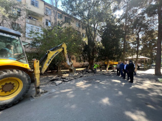 Nəsimi rayonu 3-cü mikrorayon Cavadxan küçəsi  26,30 saylı ünvanlarda abadlıq-quruculuq işlərinə başlanılıb.