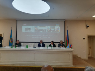 Müharibə, Əmək və Silahlı Qüvvələr Veteranları Təşkilatında “Müharibənin qalibi, sülhün müəllifi” mövzusunda konfrans keçirilib