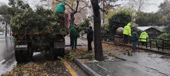 Kəskin hava şəraiti ilə bağlı Nəsimi rayonunda gücləndirilmiş iş rejiminə keçirilmişdir.