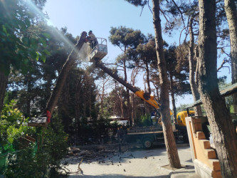 Nəsimi rayonunda genişmiqyaslı abadlıq və təmir-bərpa işləri davam etdirilir.