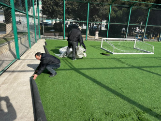 Nəsimi rayonunda başlanılmış abadlıq və təmir-bərpa işləri davam etdirilir.