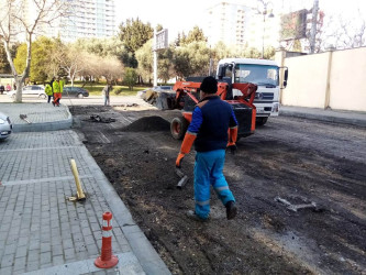 Nəsimi rayonunda növbəti asfaltlaşma işləri aparılıb.