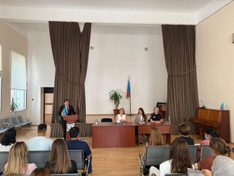 Nəsimi rayonunda “Elmin innovativ yanaşmalarında suverenliyimizin hüquqi predmetləri” mövzusunda tədbir keçirilib