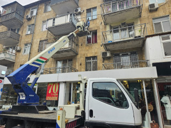 Nəsimi rayonunda abadlıq və yaşıllaşdırma işləri davam etdirilir.