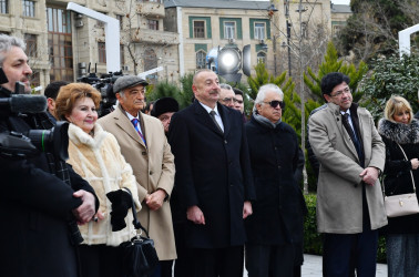 Azərbaycan Respublikasının  Prezidenti İlham Əliyev Bakıda görkəmli bəstəkar Tofiq Quliyevin abidəsinin açılışında iştirak edib.