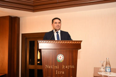 Nəsimi rayonunda Azərbaycan Respublikasının Prezidenti cənab İlham Əliyevin Yeni  Azərbaycan Partiyasının VIII Qurultayındakı çıxışından irəli gələn vəzifələrə həsr olunmuş müşavirə keçirilib.