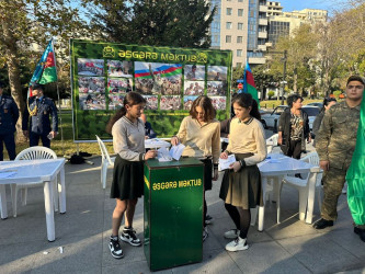 Nəsimi rayonunda Zəfər günü ilə əlaqədar “Əsgərə məktub” lahiyəsi keçirilib.