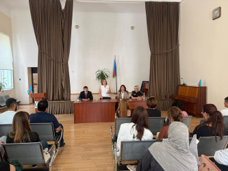 Nəsimi rayonunda “Elmin innovativ yanaşmalarında suverenliyimizin hüquqi predmetləri” mövzusunda tədbir keçirilib