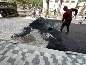 Səməd Vurğun 112 saylı ünvanda asfaltlaşma işləri aparılır.