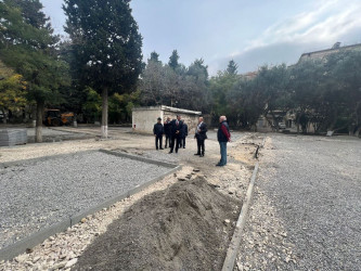 Bakıxanov 42 saylı ünvanda abadlıq-quruculuq işləri davam edir.