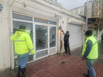 Nəsimi rayonunda abadlıq və quruculuq işləri davam etdirilir.