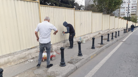 Nəsimi rayonunda abadlıq və yaşıllaşdırma işləri davam etdirilir.