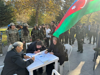 Nəsimi rayonunda Zəfər günü ilə əlaqədar “Əsgərə məktub” lahiyəsi keçirilib.