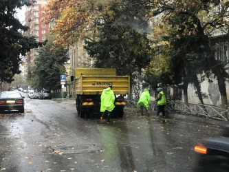 Kəskin hava şəraiti ilə bağlı Nəsimi rayonunda gücləndirilmiş iş rejiminə keçirilmişdir.