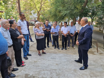 2023-cü ilin sentyabr ayında Nəsimi rayonunda  səyyar qəbullar, sakinlərlə yerlərdə görüşlər davam edib