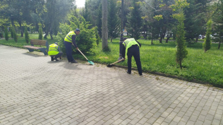 Nəsimi rayonunda abadlıq və cari təmir işləri davam etdirilir.