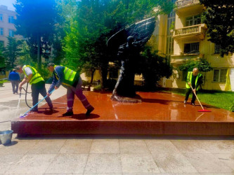 Nəsimi rayonunda abadlıq və təmir-bərpa işləri davam etdirilir.