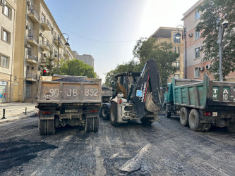 Rayonun mərkəzi küçə və prospektlərində asfaltlaşma işləri davam etdirilir