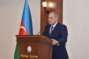 Nəsimi rayon İcra Hakimiyyətində 20 Sentyabr - Dövlət Suverenliyi Günü münasibətilə tədbir keçirilib.