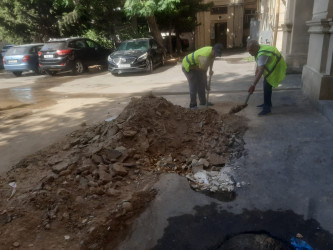 Nəsimi rayonunda cari təmir işləri davam edir