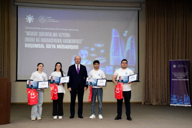 Nəsimi rayonunda “Müasir Şəhərsalma Vizyonu: Ənənə və İnnovasiyanın Harmoniyası” Rəqəmsal İdeya Müsabiqəsinin bağlanış mərasimi keçirilib