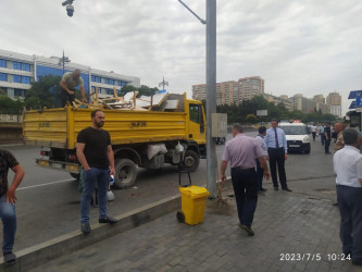 Nəsimi rayonunda küçə ticarətinin qarşısının alınması istiqamətində tədbirlər davam etdirilir.