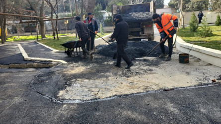 Nəsimi rayonunda şəhid ailəsinin yaşadığı bianın qarşısında  abadlıq işləri görülmüşdür.