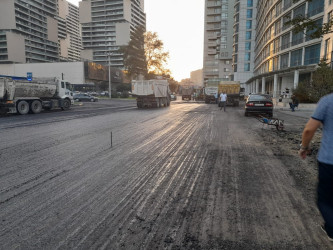 Tbilisi prospektində asfaltlaşma işi başa çatıb.