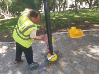 Nəsimi rayonunda növbəti sanitar təmizlik işləri aparıldı.