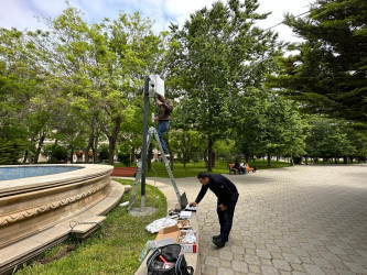 Rayonda yeni təhlükəsizlik kameralarının quraşdırılması işləri aparılıb.