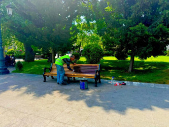 Nəsimi rayonunda abadlıq və təmir-bərpa işləri davam etdirilir.