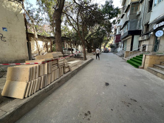 Nəsimi rayonunda abadlıq işləri davam etdirilir.