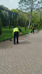 Nəsimi rayonunda abadlıq və cari təmir işləri davam etdirilir.
