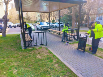 Nəsimi rayonunda başlanılmış abadlıq və təmir-bərpa işləri davam etdirilir.