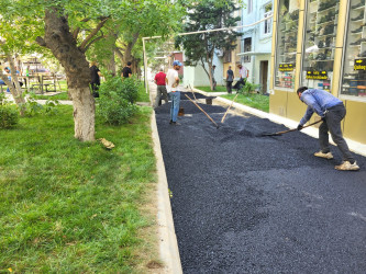 Cavadxan 26 saylı ünvanda məhəllədaxili yollarda asfaltlaşma işləri aparılıb.