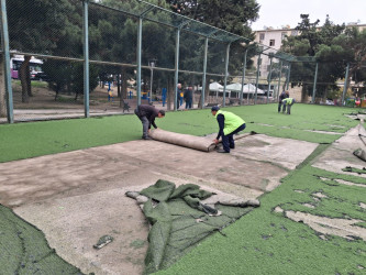 Nəsimi rayonunda genişmiqyaslı abadlıq və təmir işləri aparılır.
