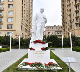 Azərbaycan Respublikasının  Prezidenti İlham Əliyev Bakıda görkəmli bəstəkar Tofiq Quliyevin abidəsinin açılışında iştirak edib.