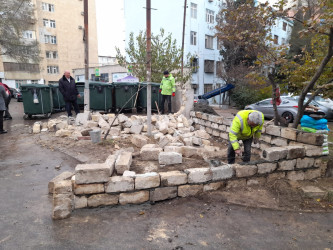 Parklarda və ayrı-ayrı ünvanlarda cari təmir işləri aparılıb.