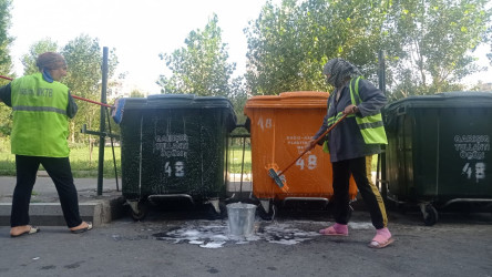 Nəsimi rayonunda növbəti sanitar təmizlik işləri aparıldı.