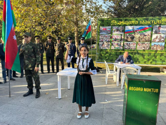 Nəsimi rayonunda Zəfər günü ilə əlaqədar “Əsgərə məktub” lahiyəsi keçirilib.